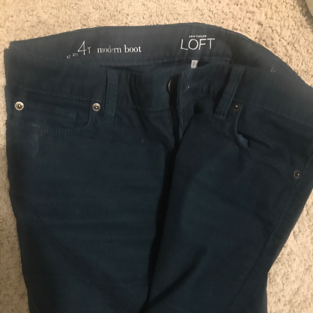 Green courdoroy pants. Tall